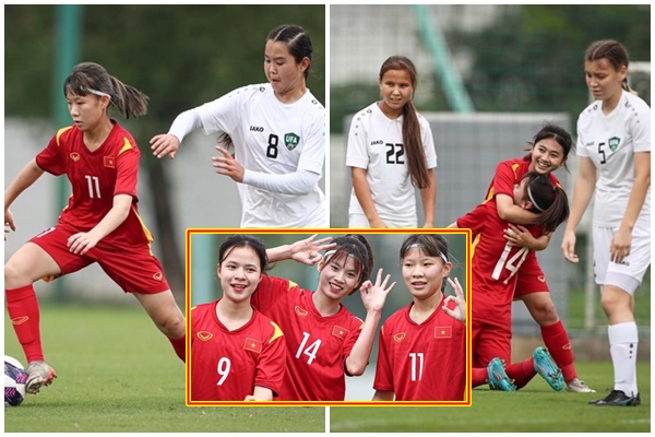 U17 nữ Việt Nam thắng đậm đại gia Trung Á, xuất sắc giành vé đi tiếp: ‘Các cô gái Việt quá đỉnh’