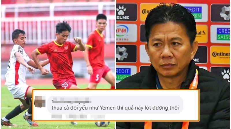 Để U17 Việt Nam thua thảm Yemen, HLV Hoàng Anh Tuấn bị chửi thậm tệ: ‘HLV bất tài, giải châu Á sắp tới lót đường thôi’