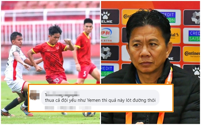 Để U17 Việt Nam thua thảm Yemen, HLV Hoàng Anh Tuấn bị chửi thậm tệ: ‘HLV bất tài, giải châu Á sắp tới lót đường thôi’