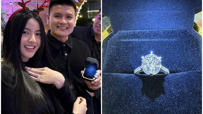 Cận cảnh nhẫn kim cương siêu bự mà Quang Hải cầu hôn vợ sắp cưới: Nghe đến giá mà ai cũng choáng váng vì độ hào nhoáng